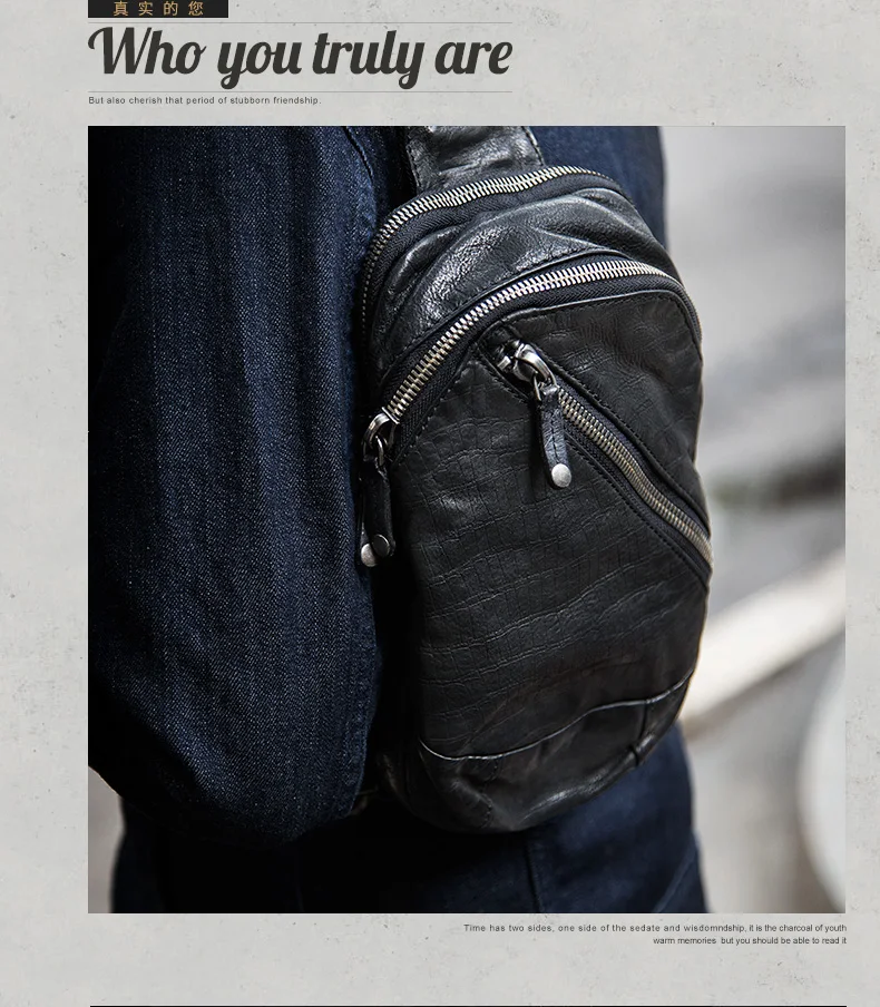 Натуральная кожа + текстиль Crossbody сумки для Для мужчин сумка мессенджер Грудь