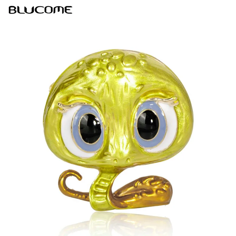 Blucome Kawaii брошь в виде животного мультяшная змея форма эмаль сплав ювелирное