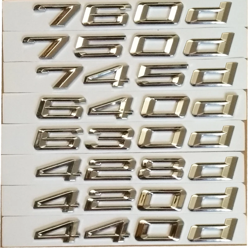 

2017 Lastest Design 630d 640d 650d 735d 745d 760d 420d car Emblem car rear sticker for BMW 4 6 7 series E38 E63 E64 F01 F12 F35