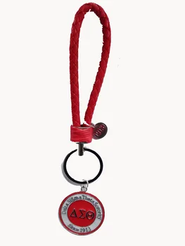 

10pcs 1lot DST Since 1913 keychain Fashion Braided Leather Tag Keychain Car Keychain auto Keyring