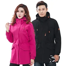 2в1 женская зимняя куртка+ теплая пуховая подкладка, водонепроницаемая ветровка, куртки для улицы, походов, термо, кемпинга, катания на лыжах, Мужское пальто