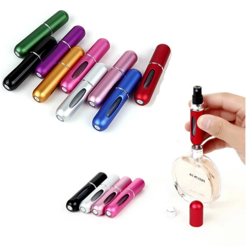 

12pcs/lot 5ml Perfume Spray Bottle Refillable Bottle Portable Conveniet Empty Atomizer Containers Skin Care Tool for Parfum