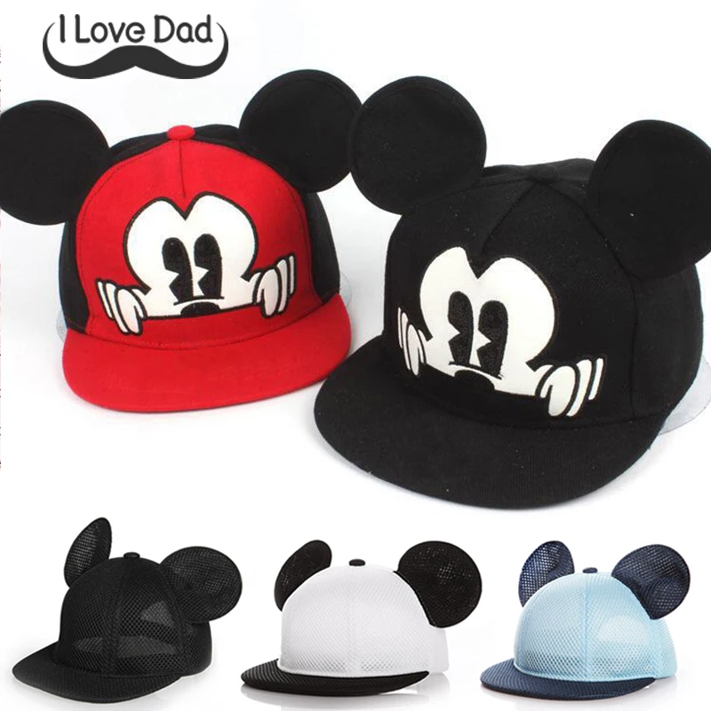 Mickey Ears Baby boy Sun Hat Children Snapback Baseball Cap Summer Kids