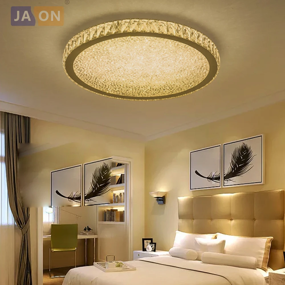 

LED Modern Stainless Steel Clear Amber Crystal LED Lamp.LED Light.Ceiling Lights.LED Ceiling Light.Ceiling Lamp For Foyer