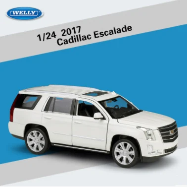 WELLY 1:24 Cadillac Escalade SUV литая модель металлический автомобиль игрушки для детей Коллекция подарков оригинальная коробка