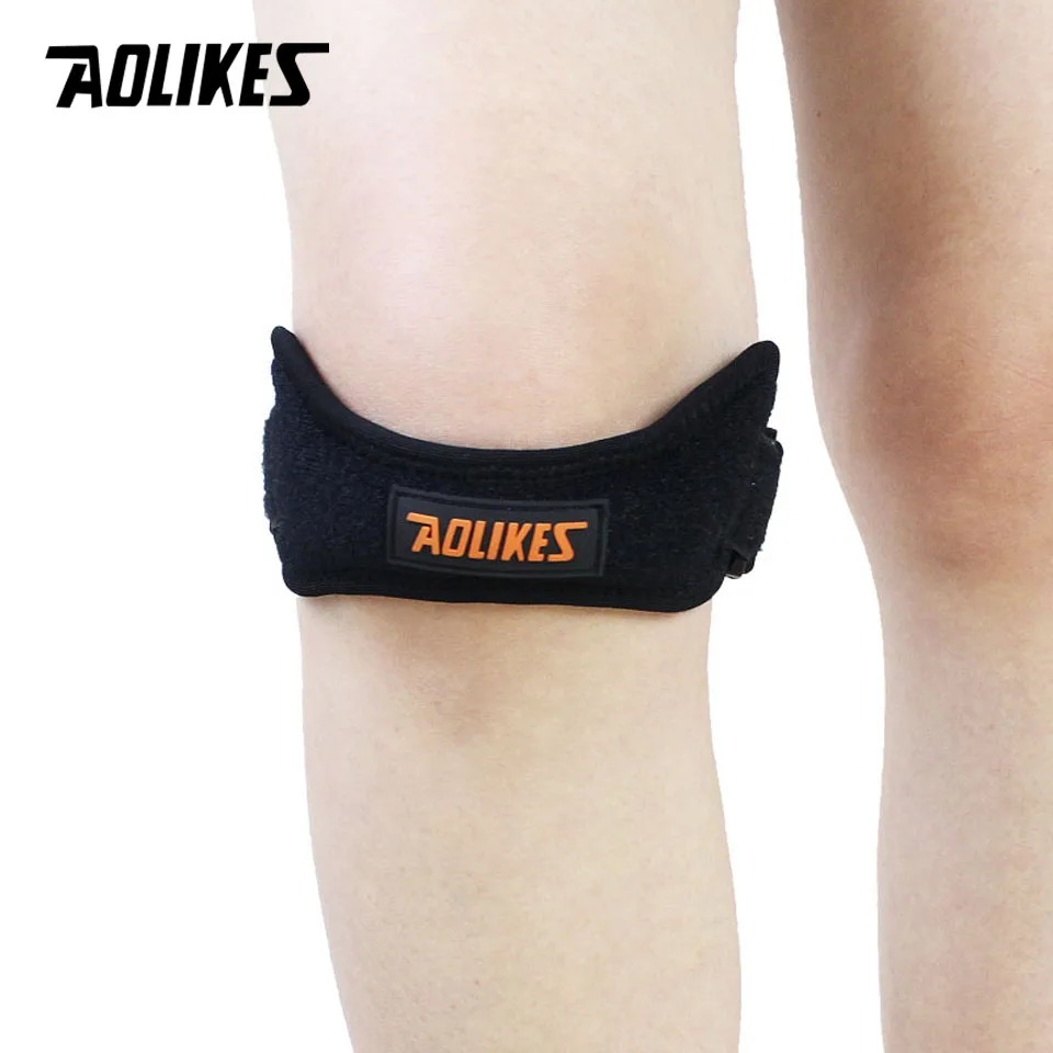 Aolikes 1 قطع تعديل اعبا في وتر الرضفة دعم الشريط باند الركبة دعم الركبة هدفين منصات تناسب تشغيل كرة السلة في