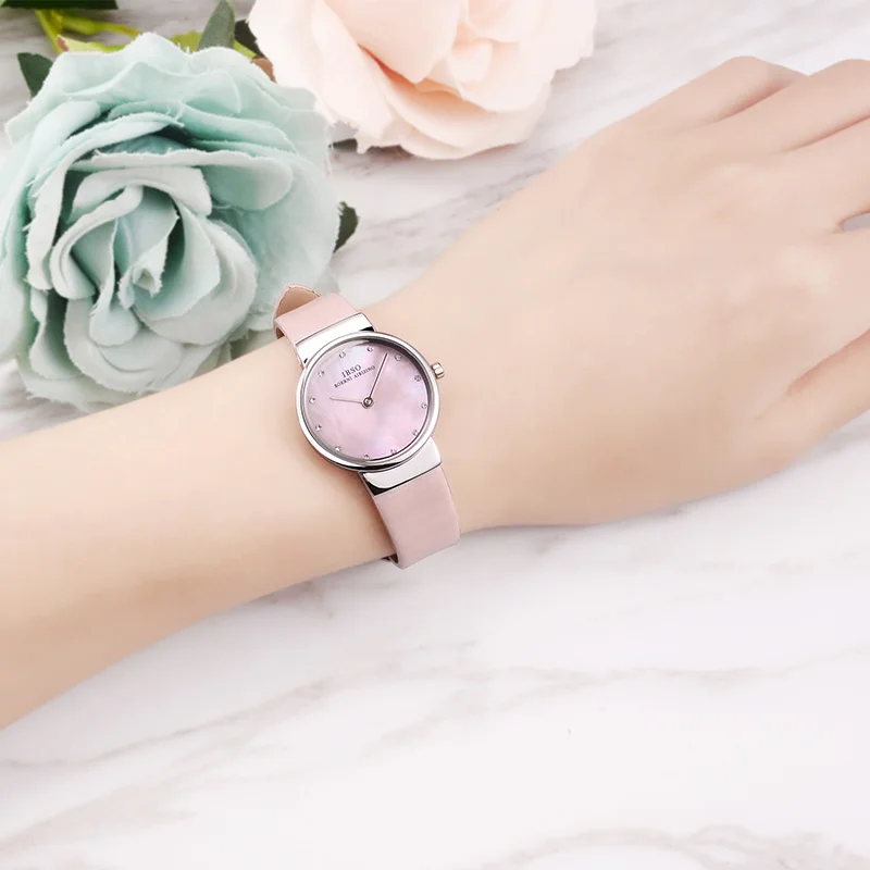 IBSO брендовые модные утонченные 7 мм ультра-тонкие женские часы Роскошные элегантные женские часы Montre Femme кварцевые наручные часы