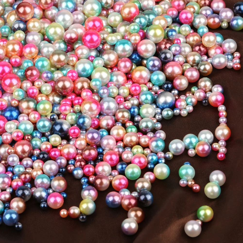 

500Pcs/Lot 4mm Multi color No Hole ABS Pearl Loose Round Beads For DIY Colorful Jewelry Making Handcraft Wedding Decorations