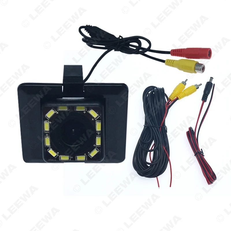 LEEWA Car Backup Rear View Camera With 4LED/8LED/12LED For Toyota Prado Original Camera Reserved Hole Reversing Camera#CA6095
