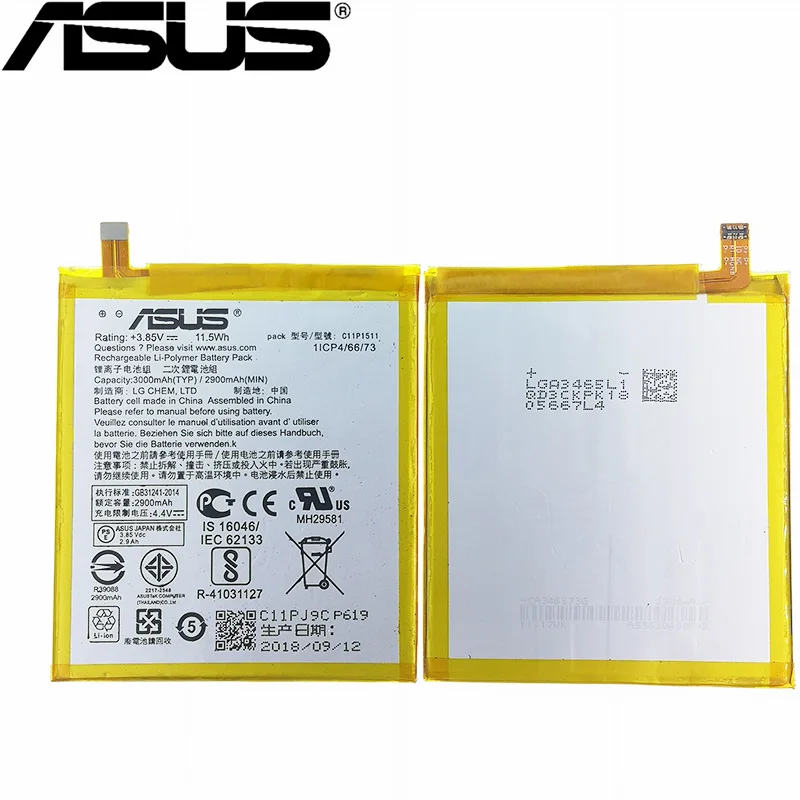 ASUS Original C11P1511 3000mAh New Battery For ASUS Zenfone3 Ze552kl Z012da Z012de high quality battery+tracking number
