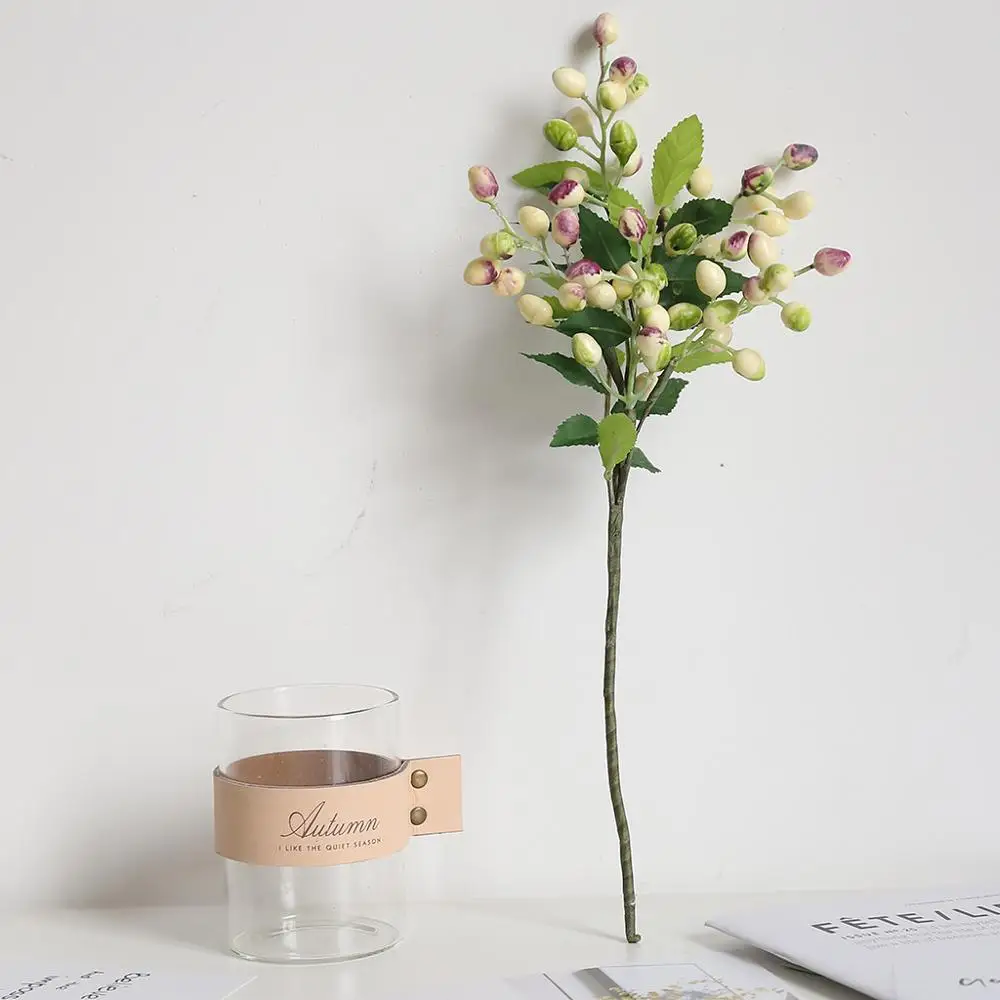 

Single Bean Simulation Artificial Flower Plant Fake Flower Small Berry fruits grass simulation plant bouquet wedding home 5pz