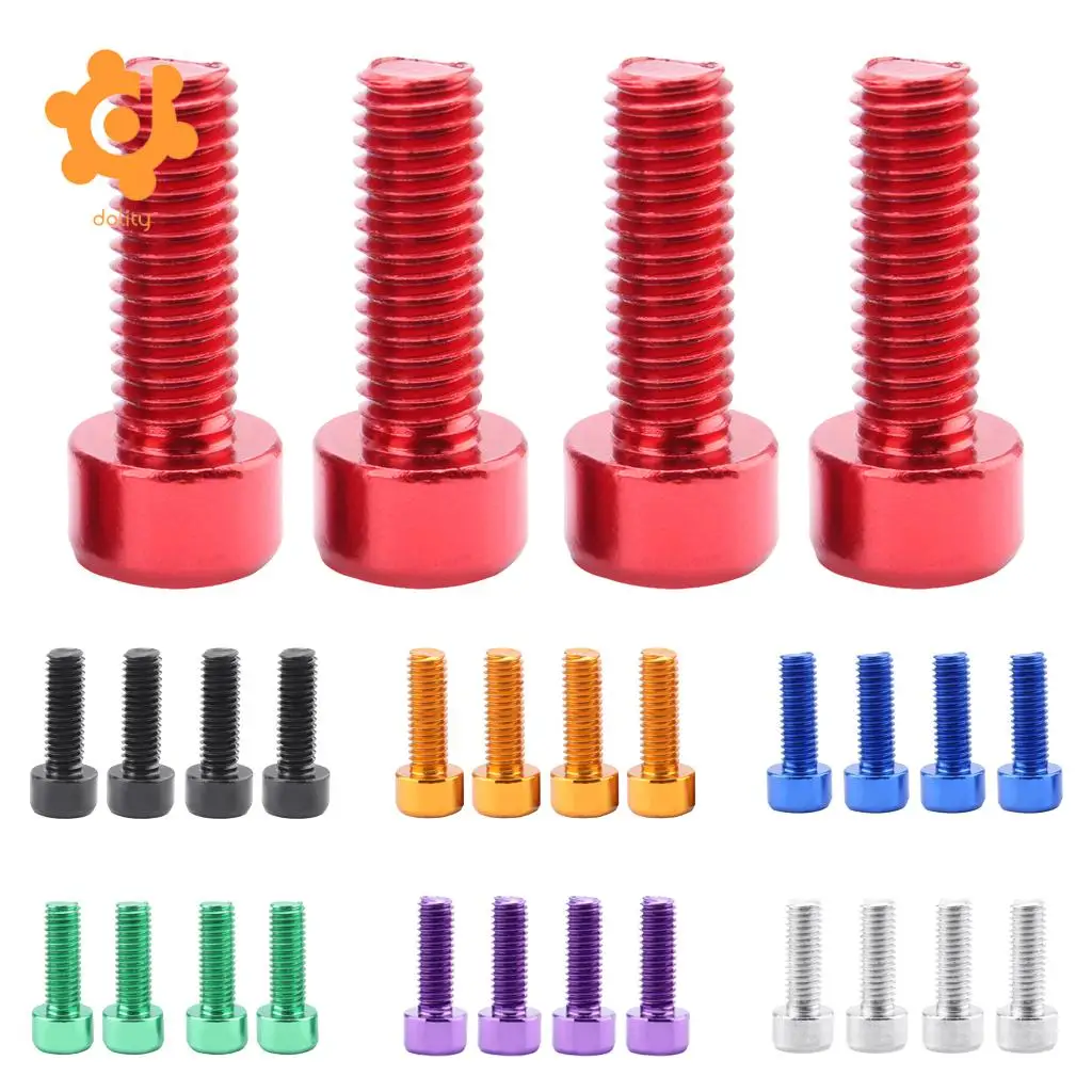 4Pcs Water Bottle Cage Screws Aluminum Alloy Bike Holder Screws for water cage Enhancement Bicycle Water Bottle Accessories
