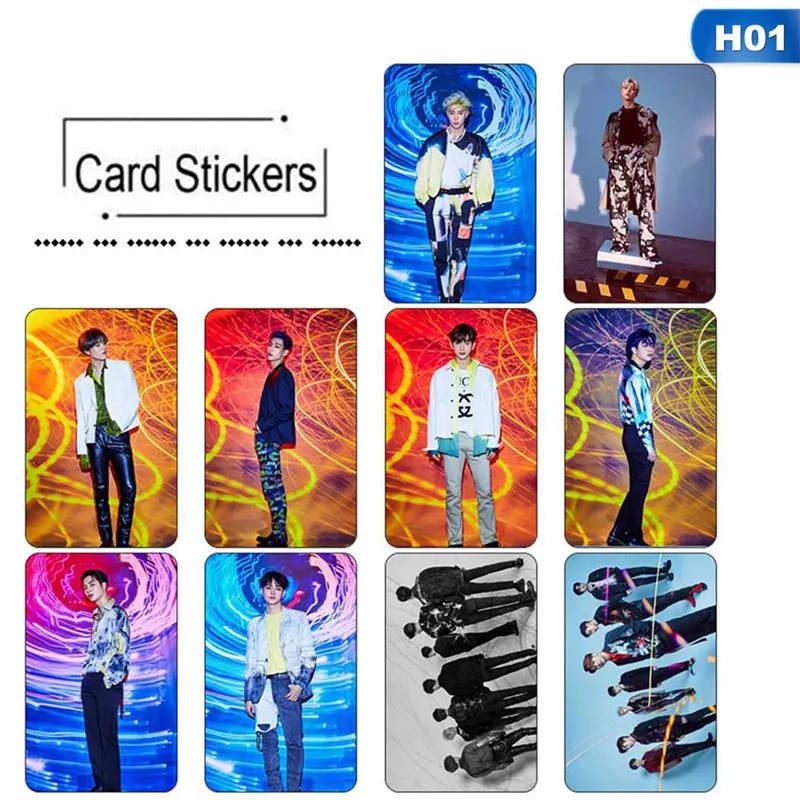 

10Pcs/Set GOT7 Album SPINNING TOP Self Made Paper Poster Photo Card Lomo Card Photocard Fans Gift Collection Stationery Set