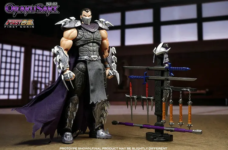 

First Gokin Alloy Ninja Turtles Villain Boss Utrom Shredder Action Figure Model Toy Include Weapons 9.5inch
