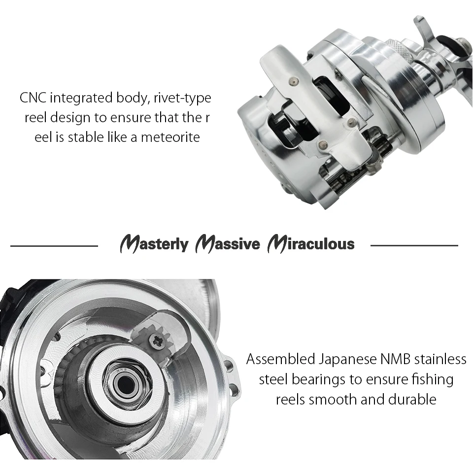 CNC Aluminium baitcasting reel Full Metal Slow Jigging Reel Saltwater Boat Reel 6.21 Sea Fishing Wheel 12+1BB casting reel TOP Quality (6)
