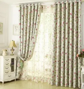 

Cotton and linen jacquard curtain shading living room bedroom custom-made Pink Wedding curtain fabric