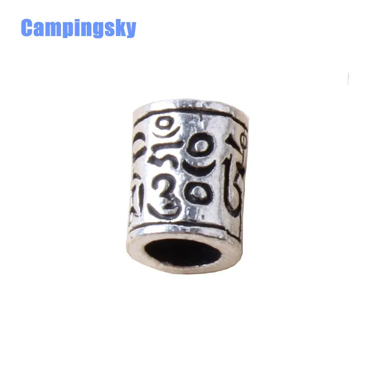 CAMPINGSKY металлический череп для Паракорда браслет специальный выживания DIY с