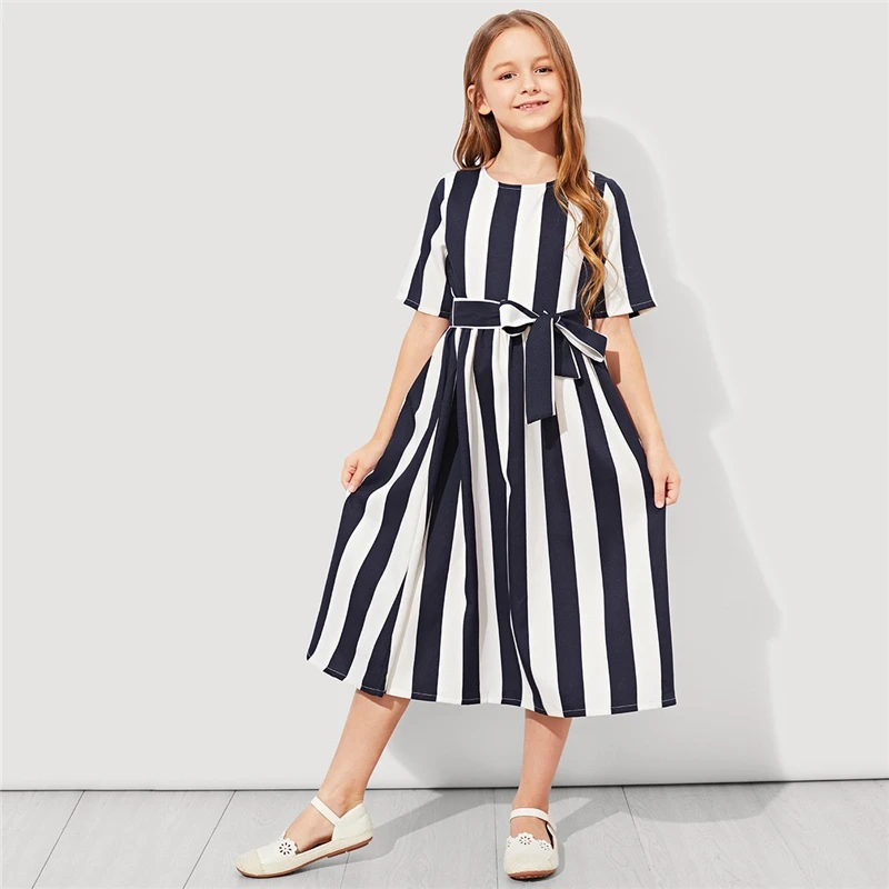 striped casual dress