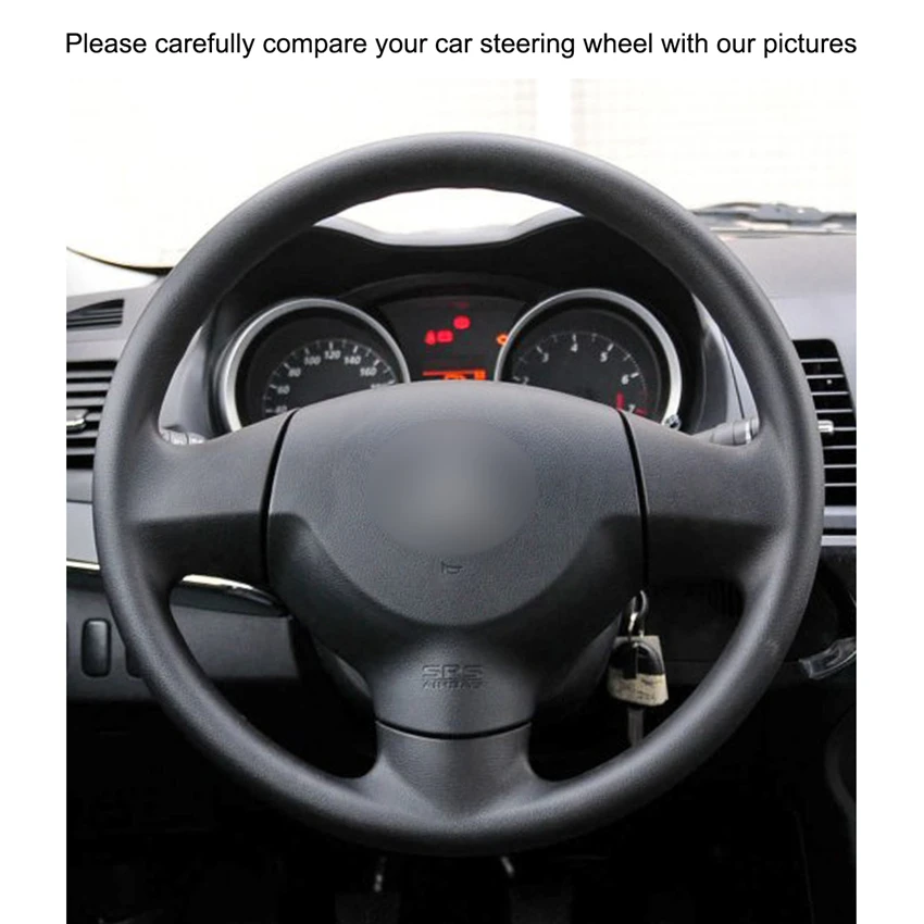 Ручной сшитый DIY PU искусственная кожа Чехол рулевого колеса автомобиля для Mitsubishi Lancer X 10 2007- Outlander 2006-2013 ASX