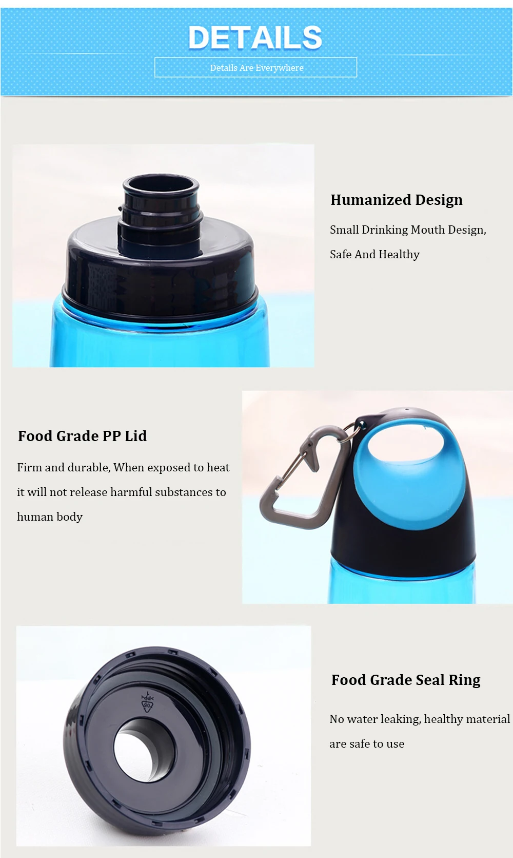 Plastic Crystal Water Bottle BPA Free My Sport Drink Bottle . Gourde Portable Outdoor Bidon Drinkware Drinkfles Travel Space Cup (7)