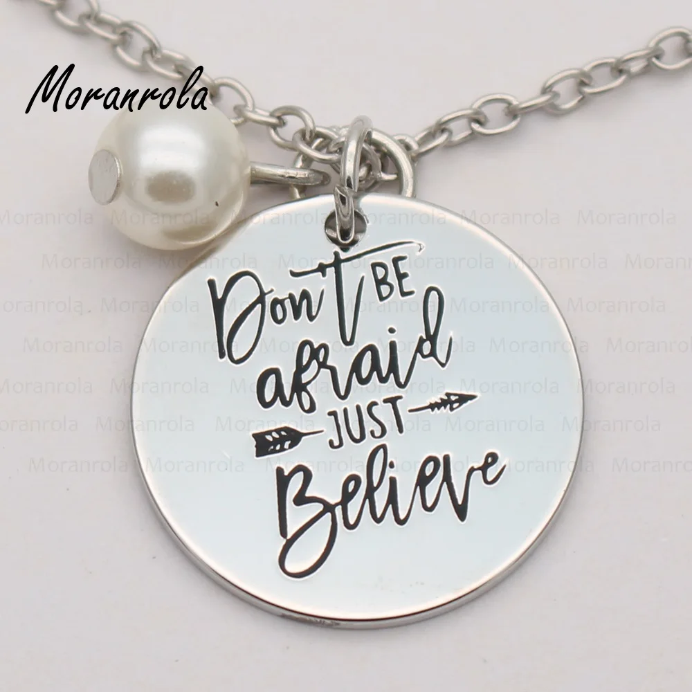 

new arrive "Don't be afraid just believe" necklace keychain charm Bible verse Christian Jewelry Hand Stamped Saying jewelry