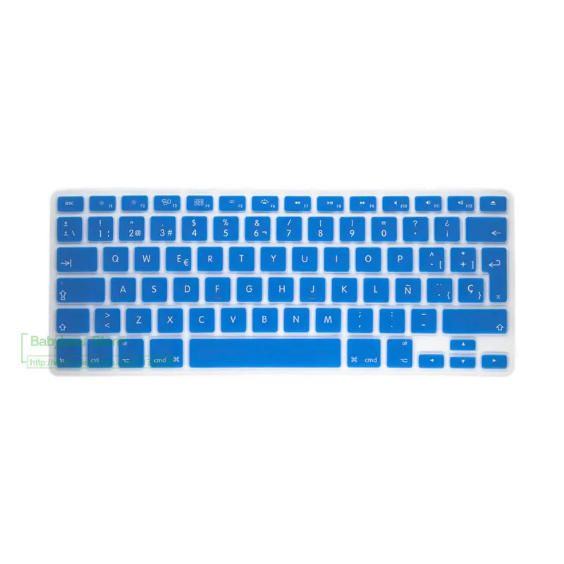Силиконовый чехол для клавиатуры Macbook Air Pro 13 15 17 испанская европейская Mac Book