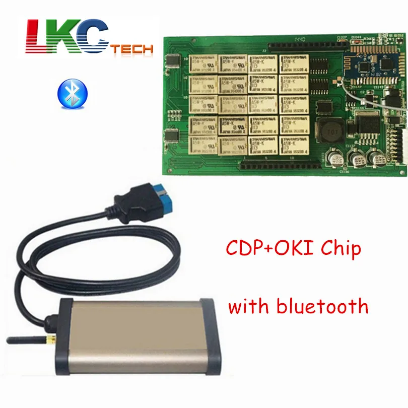 

3pcs/lot DHL Free Gold CDP Bluetooth + OKI (M6636B OKI Chip) TCS CDP PRO OBD2 Car Scanner CDP PRO PLUS For Cars/Trucks NEW VCI