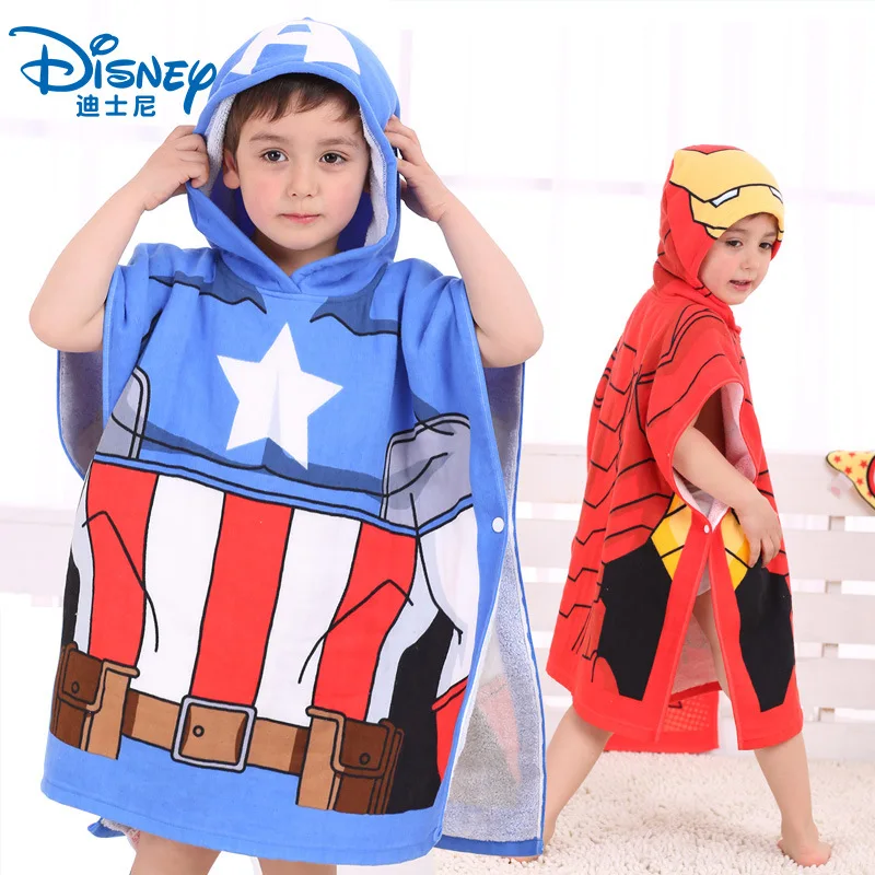 Оригинальное банное полотенце с капюшоном из 100% хлопка Disney детский халат