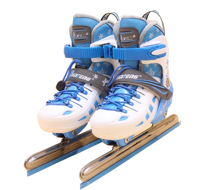 1 Pair Winter Adult Children Racing Speed Racing Ice Blade Skates Shoes