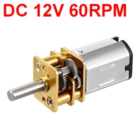 

Uxcell(R) 1pcs DC 12V 60RPM Micro Speed Reduction Motor with Full Metal Gearbox 0.18A Electric Gear Box Motor with 2 Terminals