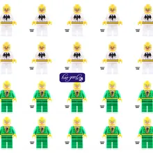 HAOGAOLE 300 шт/лот WM206 207 белый Железный Супер Герои строительные блоки модель Дети Рождественские подарки для детей