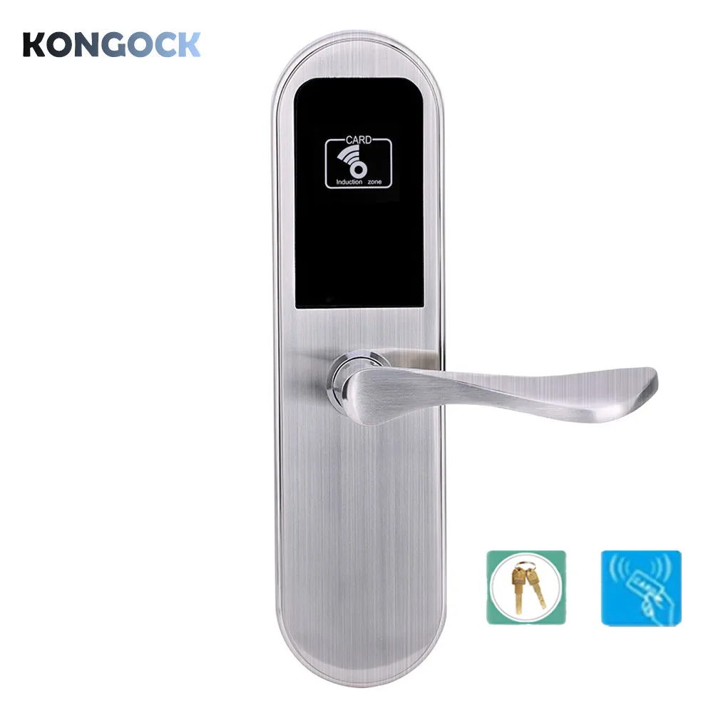 

IC Card access Keyless Smart Hotel door lock, anti-theft and anti-prying zinc alloy with back-up key