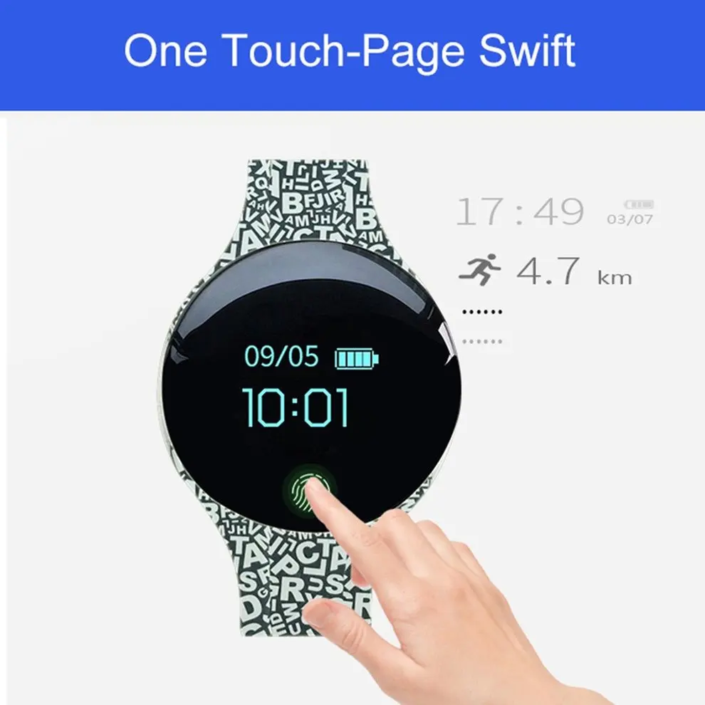 

2PCS Fashion Smart Bracelet Waterproof Sport Fitness Wristband With Pedometer Health Monitoring Touch Screen Watch