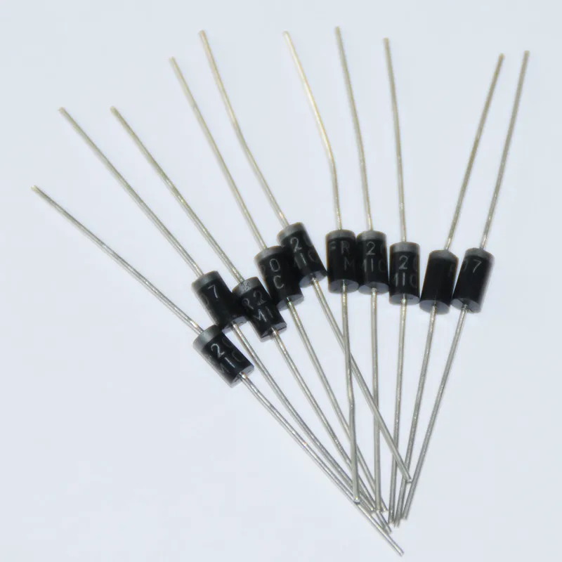 

50Pcs FR207 Rectifier Diodes 2A Set Fast Diodos RF207 DO-15 Diode Fast Recovery Retificador 1000V 2A FR207 Diodo FR207