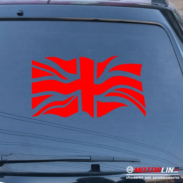 UK Waving Flag Union Jack British Decal Sticker Car Vinyl pick size