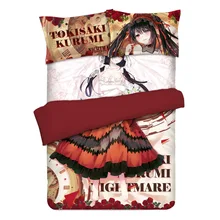 Anime Date A Live Nightmare Tokisaki Kurumi Otaku Bedding Linen Bedding Set Bed Sheet or Duvet Cover with Two Pillow cases Anime Date A Live Nightmare Tokisaki Kurumi Otaku Bedding Linen Bedding Set Bed Sheet or Duvet Cover with Two Pillow cases