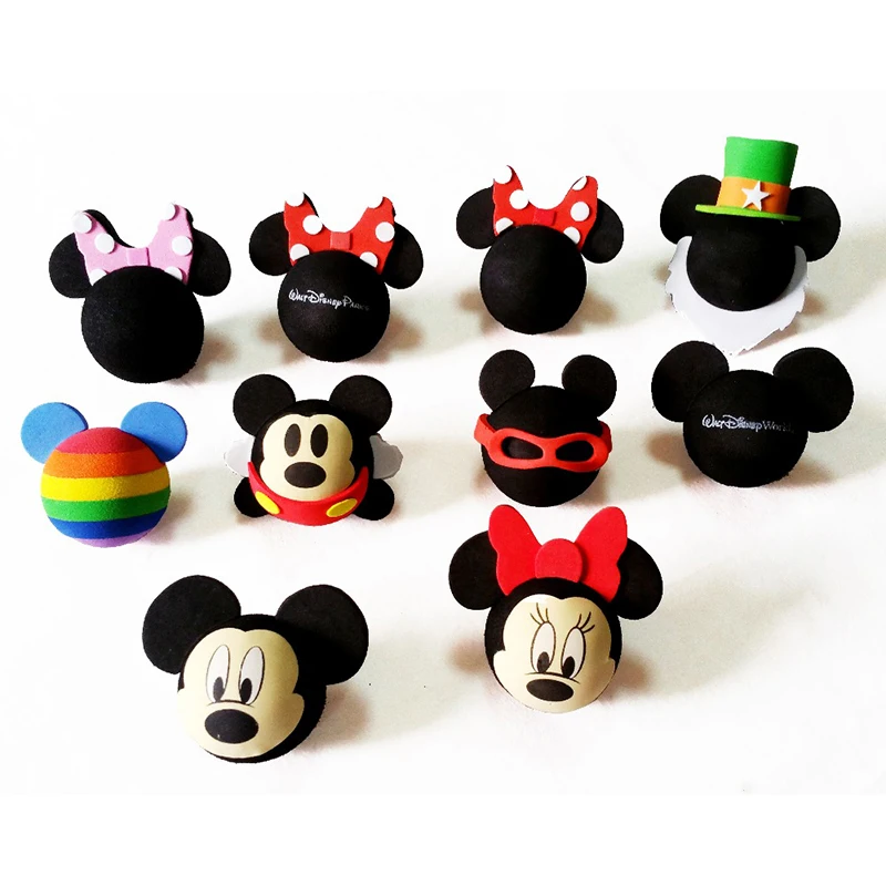 

[5pcs Wholesale] Black Beige Rainbow Mickey Minnie Adorable Cartoon Antenna Ball Aerial Topper Decor Car Styling Roof Ornament