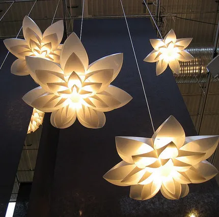 lily flower lamp pendant light pp shade diameter 55 70 paper flower lamp