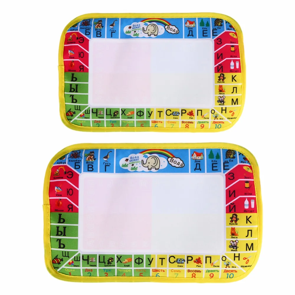 

2Sizes Painting Mat Water Painting Draw Writing Mat Kid Russian Language Doodle Board With Pen