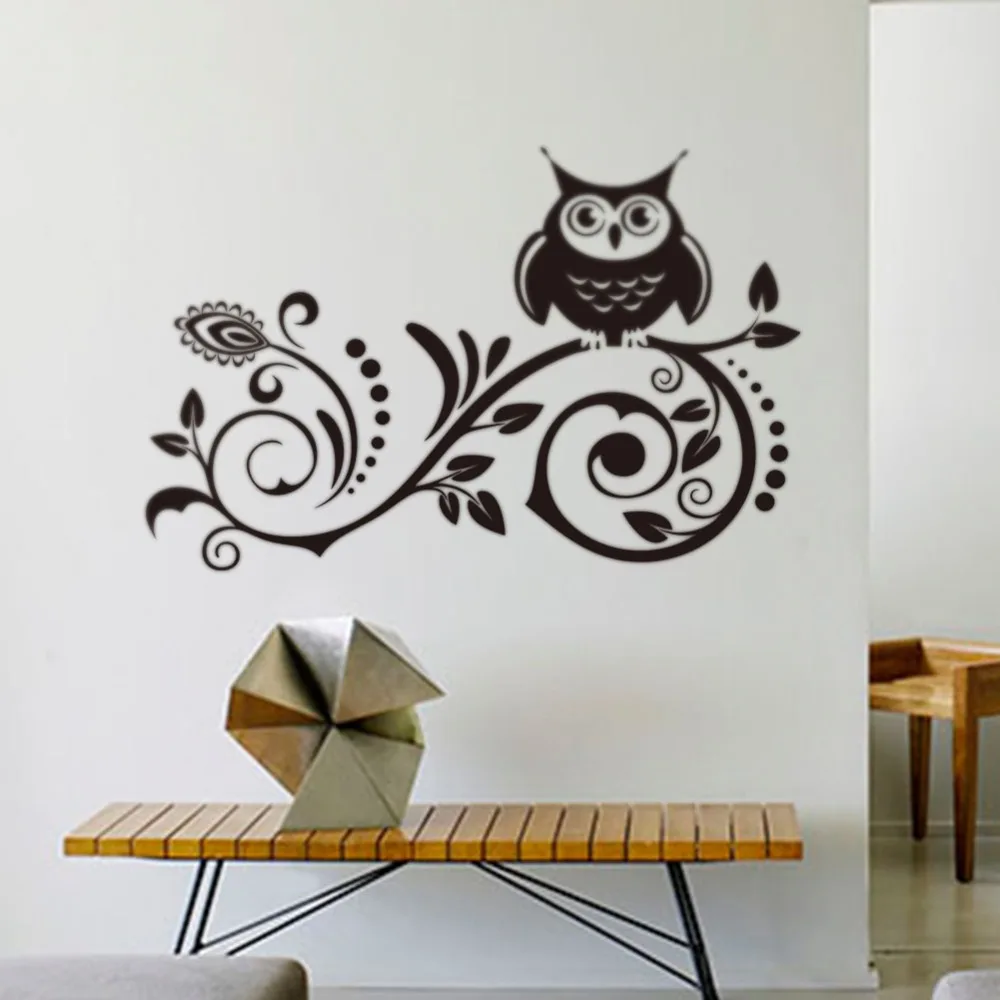 new design owl creative wall stickers removable waterproofing home wall decal background vinyl wall stickers