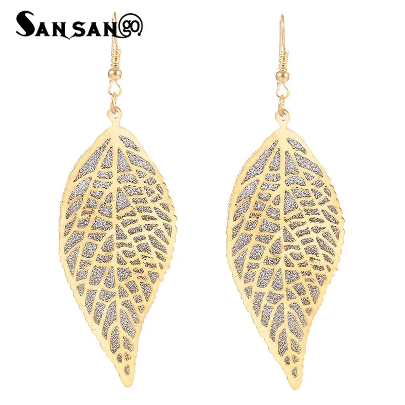 

Simple Sen Department Of Metal Leaves Earrings For Women Tree Leaf Dangle Drop Earrings Statement Fashion Jewelry Pendientes