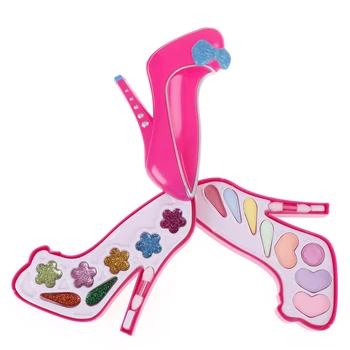 

Safe Kids Girls Makeup Tool Kit Toy Children Girls Pretend Play Make Up Toys Box Cosmetics Play Sets Toys 1 Set