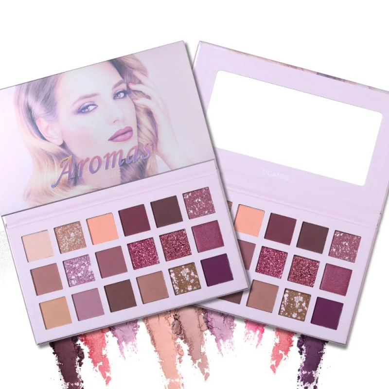 

18 Colors Eyeshadow Palette Glitter Matte Shimmer palette Shades Rosy Pink Eye Shadow Waterproof Eye Makeup Kit