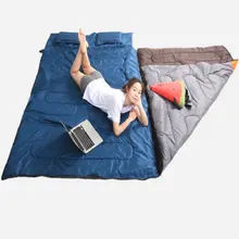 2017 Hot Couple sleeping bag Portable Widening warm wedding Dense outdoor camping indoor midday double sleeping bag free deliver