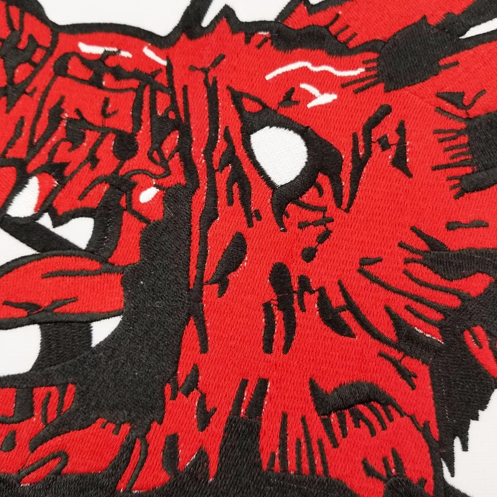 New arrival SIX VALLE DE SANGRE motorcycle patch garment accessory Embroidered Iron On custom back patch3