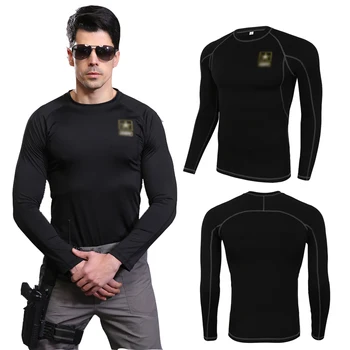 

2019new Military Tactical Training Quick-drying Long-sleeved T-shirt Fitness Gymnastics Sportswear Slim Stretch Fitness Clothes