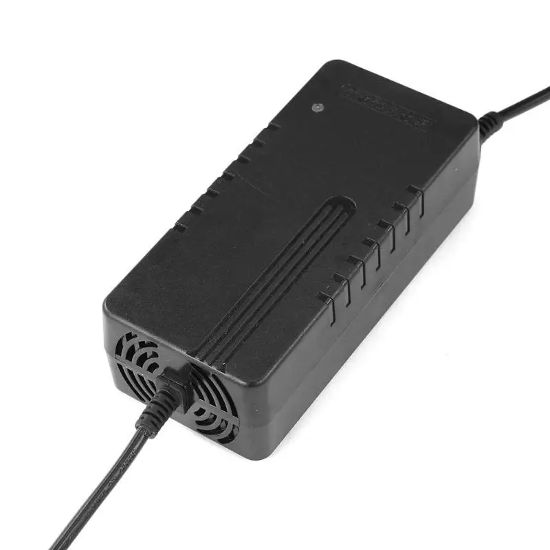 Top Li-ion LiPo Plastic Shell DC Head 36V/48V 2A Lithium Battery Charger for Electric Bicycle Black 7