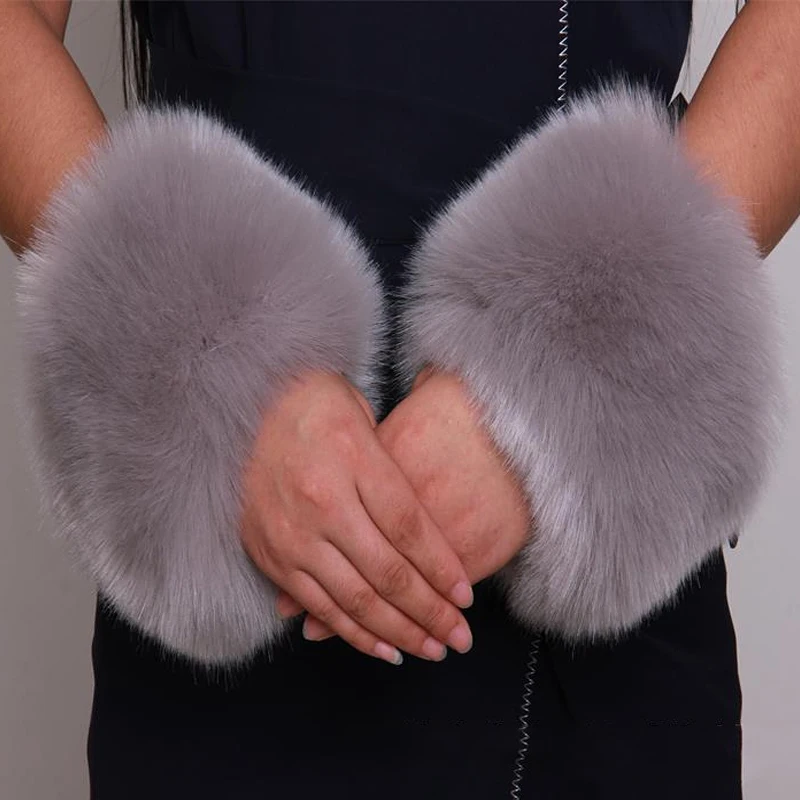 1 пара женские пушистые манжеты из искусственного меха|faux fur cuffs|fur cuffsfur wristbands |