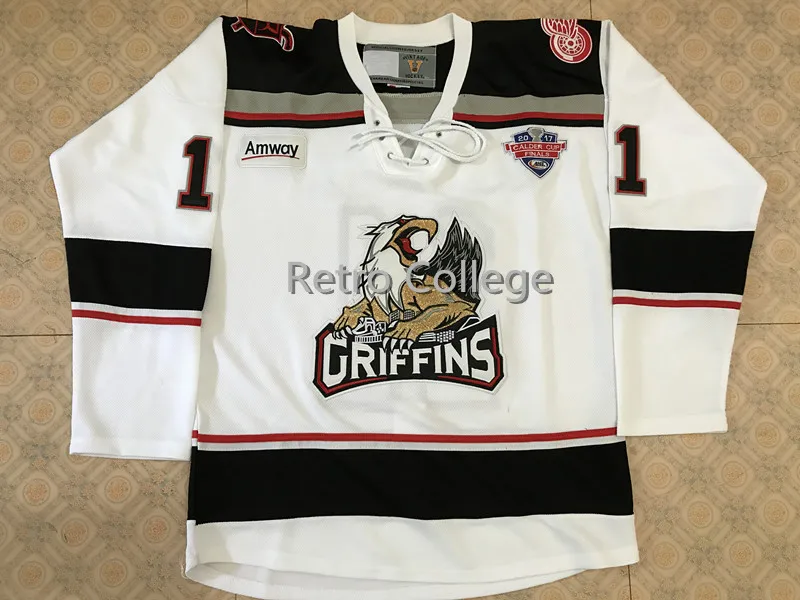 

#11 DANIEL CLEARY Grand Rapids Griffins White bule Men's Hockey Jersey Embroidery Stitched Customize any number and name