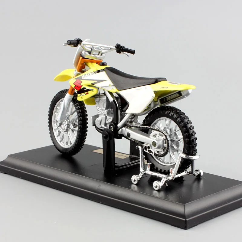 Масштаб 1:18 детский мини мотоцикл SUZUKI RM250 RMZ250 металлическая модель Мотоцикл Кросс